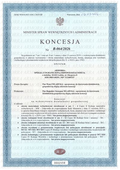 Podgląd koncesji MSWiA